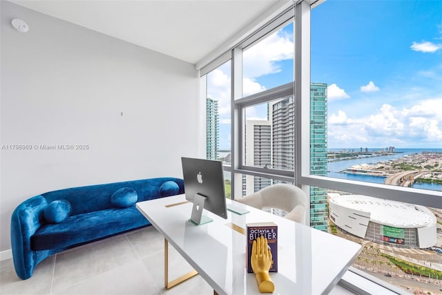 851 NE 1st Ave Unit 4011, Miami, FL 33132 - tiled office space with expansive windows
