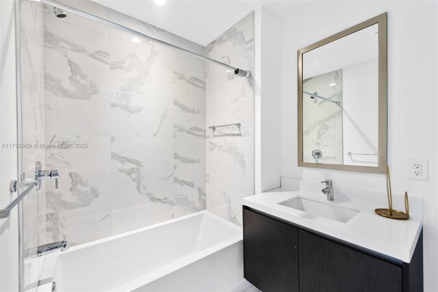 851 NE 1st Ave Unit 4011, Miami, FL 33132 - bathroom featuring shower / bath combination and vanity