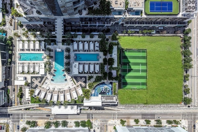 851 NE 1st Ave Unit 4011, Miami, FL 33132 - aerial view of a pool area