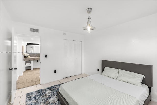 1840 Jefferson Ave Unit 103, Miami Beach, FL 33139 - bedroom with light tile patterned floors and a closet