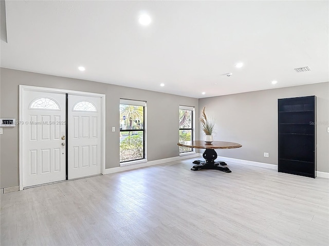 10227 SW 53rd Ct, Cooper City, FL 33328 - foyer with light wood finished floors, baseboards, and recessed lighting