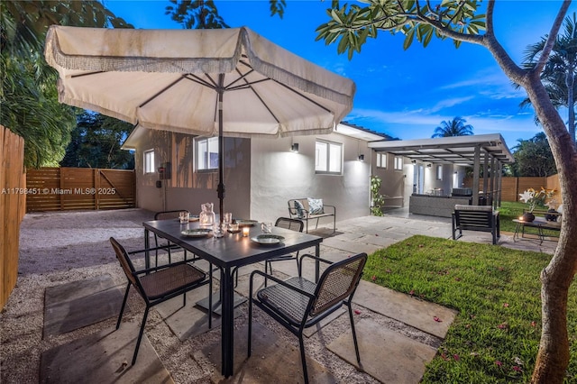 615 NE 115th St, Biscayne Park, FL 33161 - view of patio / terrace with outdoor dining area