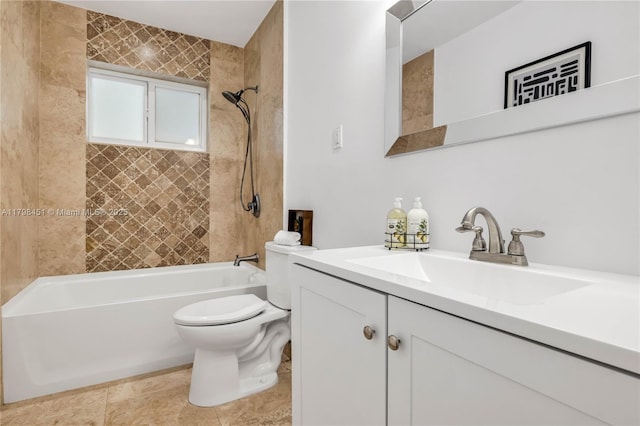 615 NE 115th St, Biscayne Park, FL 33161 - bathroom featuring toilet, tub / shower combination, and vanity
