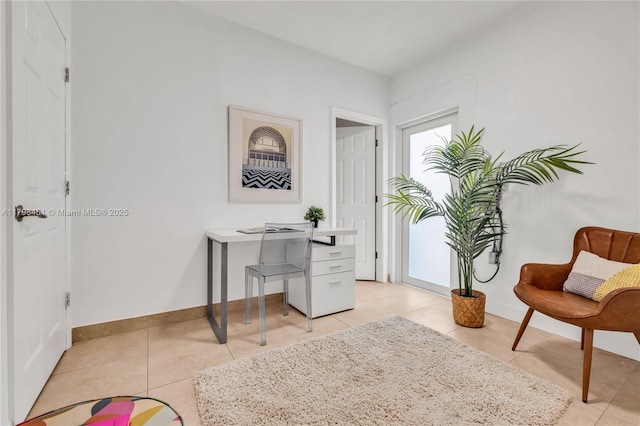 615 NE 115th St, Biscayne Park, FL 33161 - office featuring baseboards and light tile patterned floors