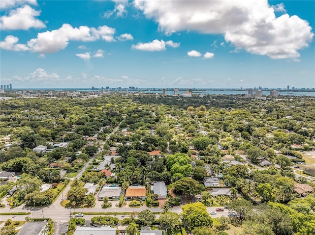 615 NE 115th St, Biscayne Park, FL 33161 - bird's eye view of a skyline view, a tree filled landscape, and a large body of water