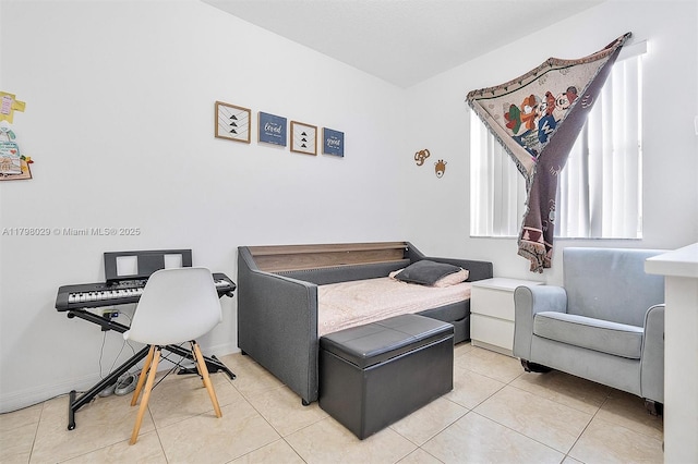 view of tiled bedroom