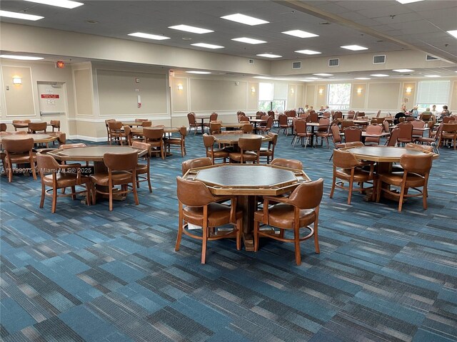3087 Newport S Unit 3087, Deerfield Beach, FL 33442 - dining room with carpet flooring