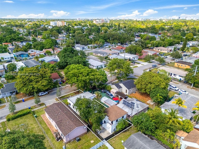 1824 NW 47th St, Miami, FL 33142 - aerial perspective of suburban area featuring property parcel outlined