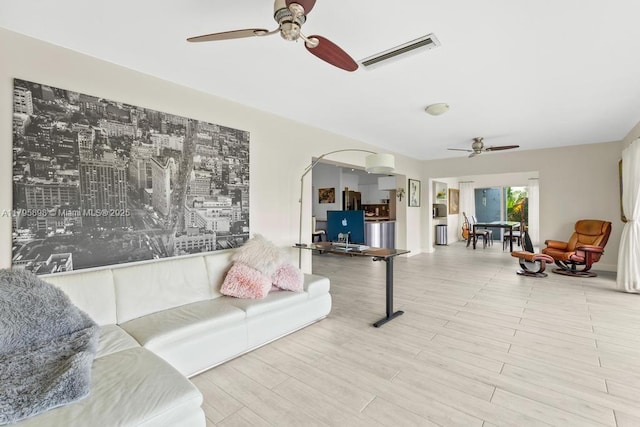 5715 Bayberry Ln, Tamarac, FL 33319 - living area with ceiling fan