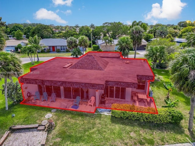 5715 Bayberry Ln, Tamarac, FL 33319 - back of house featuring a patio and a yard