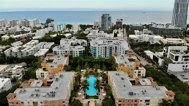 140 Jefferson Ave Unit 14020, Miami Beach, FL 33139 - aerial overview of property's location with a pool, a nearby body of water, and nearby urban area