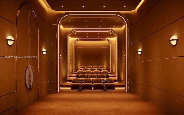 1671 Collins Ave Unit 15A, Miami Beach, FL 33139 - home theater room with carpet flooring