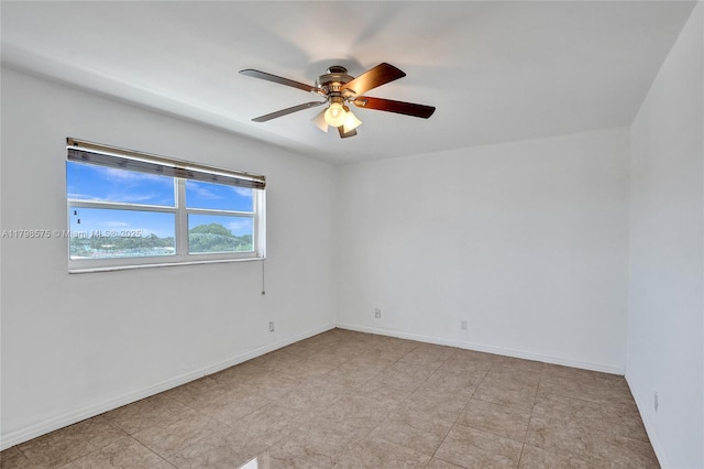 2840 NE 14th St Cswy Unit 408A, Pompano Beach, FL 33062 - empty room featuring ceiling fan and baseboards