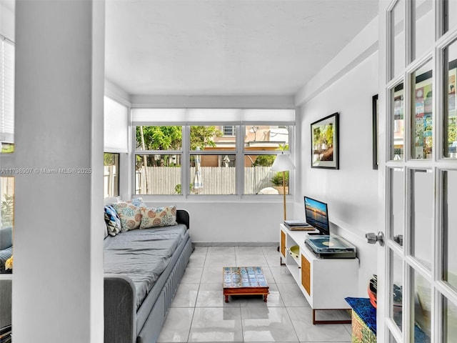 729 85th St, Miami Beach, FL 33141 - sunroom / solarium with an outdoor hangout area and tile patterned floors