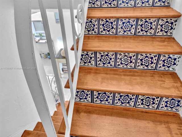 729 85th St, Miami Beach, FL 33141 - stairway with tile patterned flooring