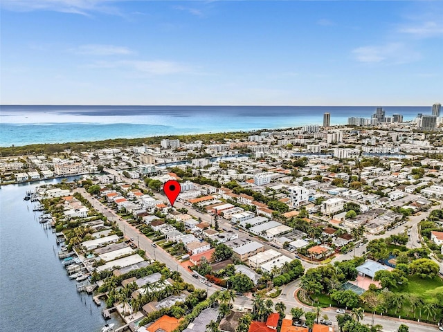 729 85th St, Miami Beach, FL 33141 - aerial view of property and surrounding area featuring a nearby body of water and nearby urban area