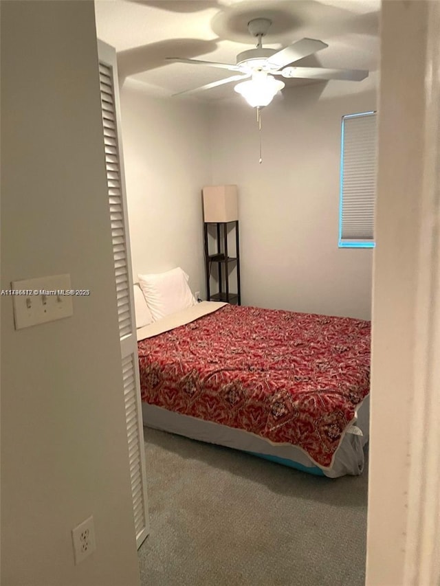 20441 NW 15th Ave Unit 8, Miami Gardens, FL 33169 - bedroom featuring carpet floors and a ceiling fan