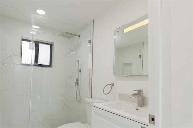 17940 NW 13th Ct, Miami Gardens, FL 33169 - full bath with toilet, a marble finish shower, and vanity