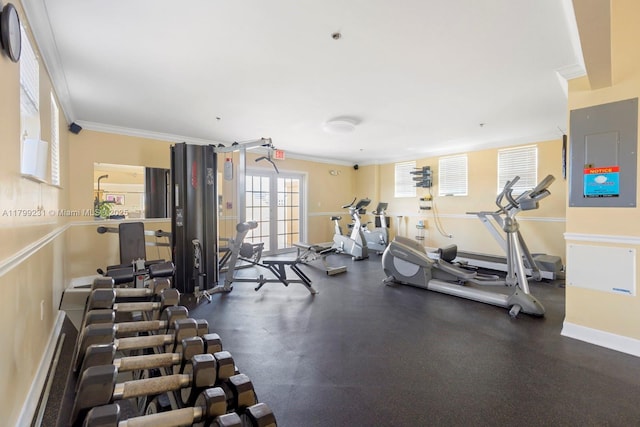 1400 Salzedo St Unit 208, Coral Gables, FL 33134 - gym featuring ornamental molding