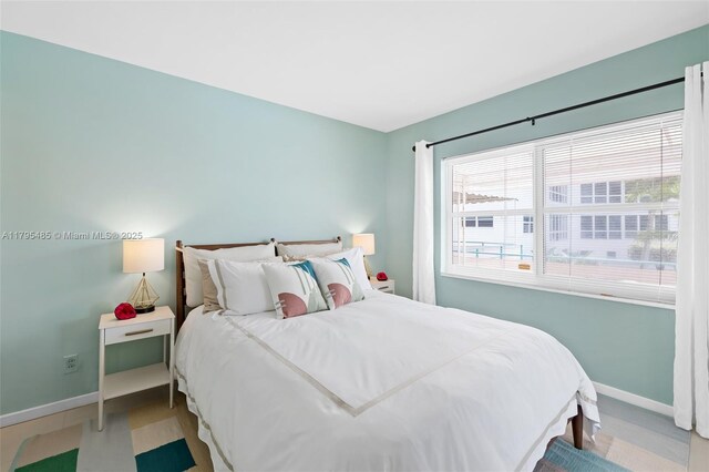 bedroom with baseboards