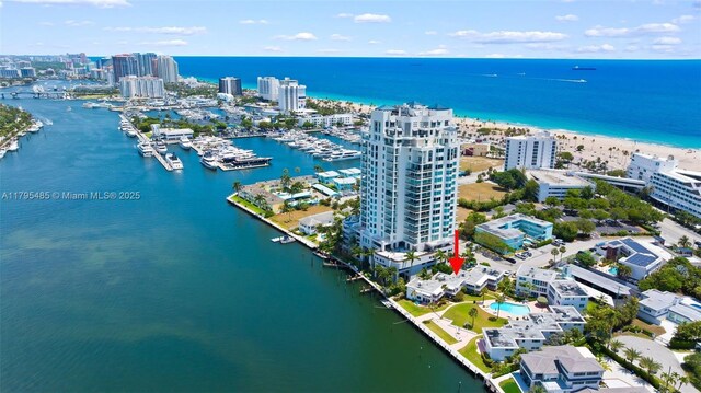view of urban area with a nearby body of water