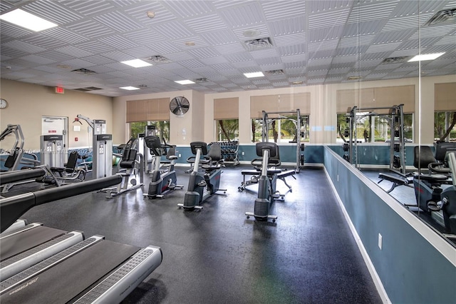 14284 NW 18th Mnr, Pembroke Pines, FL 33028 - exercise room featuring baseboards