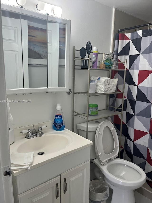 8145 NW 7th St Unit 211, Miami, FL 33126 - full bathroom with vanity, toilet, and a shower with curtain