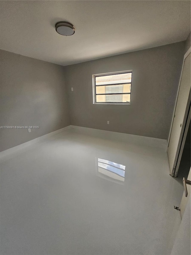 view of spare room