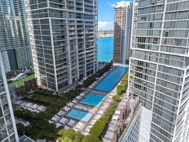 475 Brickell Ave Unit 5507, Miami, FL 33131 - view of property featuring a city view and a water view