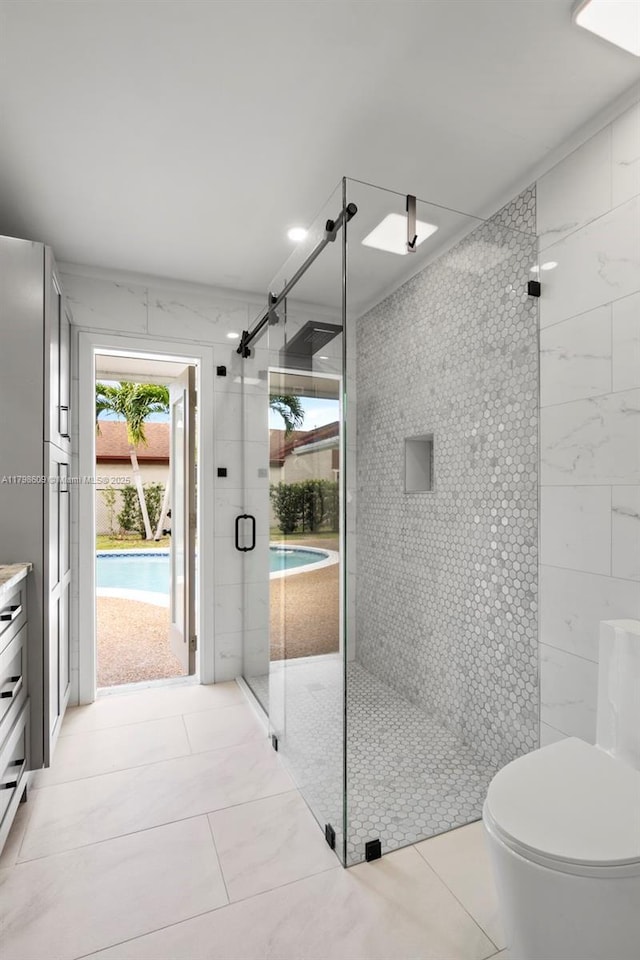 16791 Royal Poinciana Dr, Weston, FL 33326 - full bath with a stall shower, toilet, and vanity