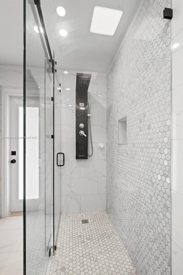 16791 Royal Poinciana Dr, Weston, FL 33326 - full bath with a stall shower and tile patterned flooring