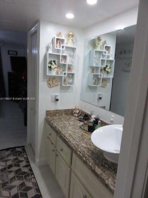 7040 SW 24th St Unit 104, Miami, FL 33155 - bathroom featuring recessed lighting and vanity