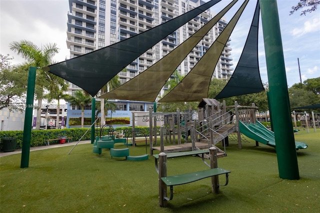 communal playground featuring central AC unit