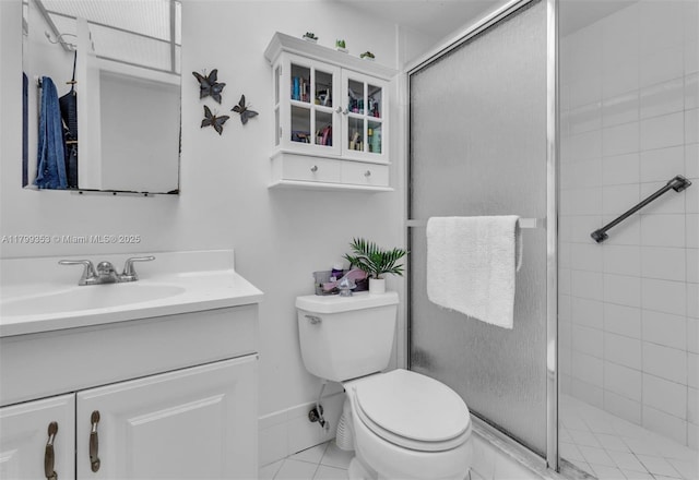 10451 Sunrise Lakes Blvd Unit 205, Sunrise, FL 33322 - full bath with vanity, a stall shower, and tile patterned flooring