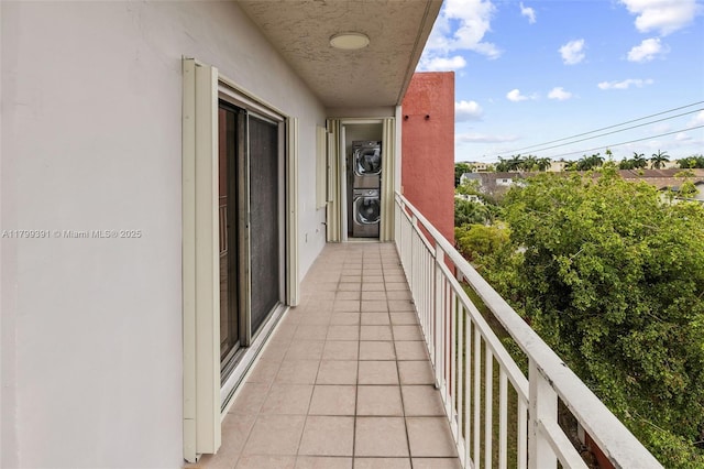 8401 NW 8th St Unit 401, Miami, FL 33126 - balcony with stacked washer and clothes dryer
