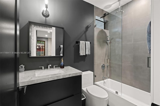 400 NW 49th St, Miami, FL 33127 - full bath with vanity, shower / bath combination with glass door, and toilet