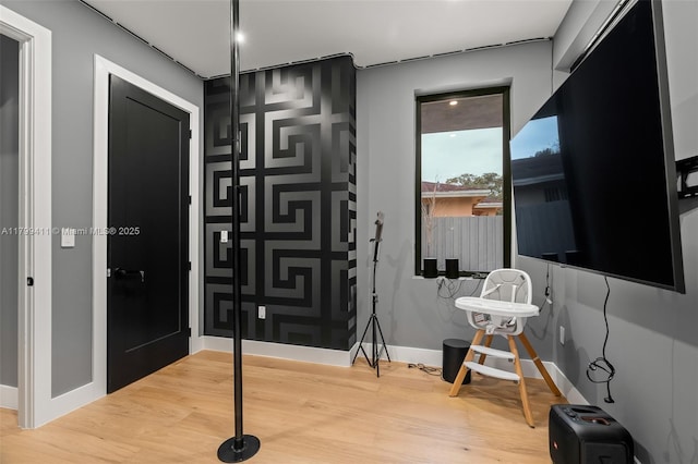 400 NW 49th St, Miami, FL 33127 - entryway with wood finished floors and baseboards