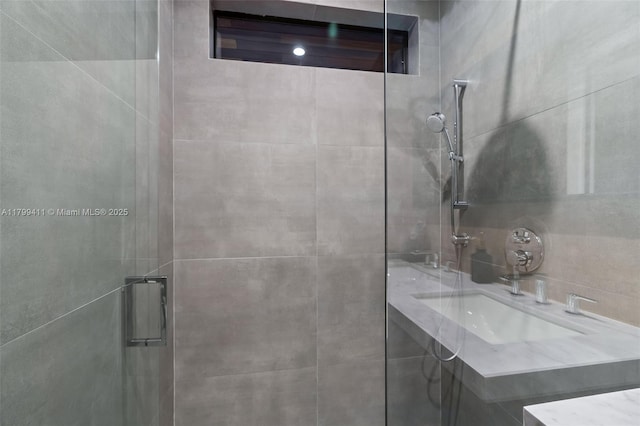 400 NW 49th St, Miami, FL 33127 - bathroom featuring a shower stall and a sink