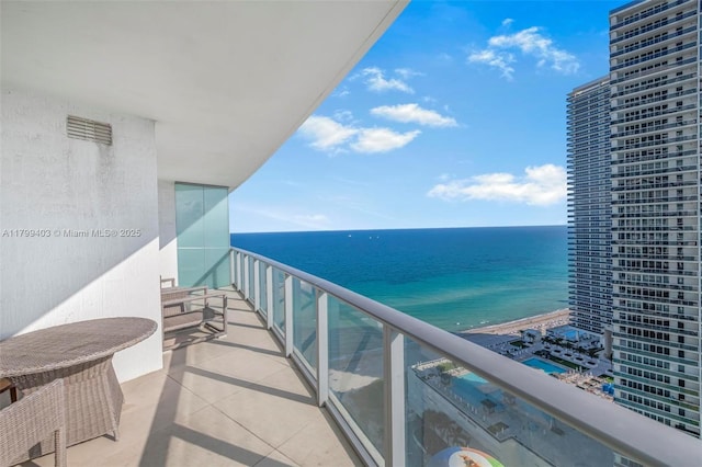 4111 S Ocean Dr Unit 2409, Hollywood, FL 33019 - balcony featuring a water view