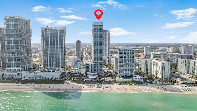 4111 S Ocean Dr Unit 2409, Hollywood, FL 33019 - city view featuring waterfront with a beach