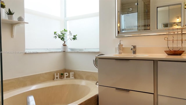 1374 NW 159th Ave, Pembroke Pines, FL 33028 - full bath with a bath, vanity, and a stall shower