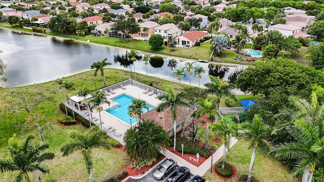 1374 NW 159th Ave, Pembroke Pines, FL 33028 - aerial view of residential area featuring a nearby body of water and a pool