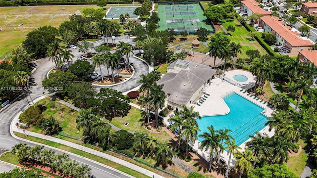 1374 NW 159th Ave, Pembroke Pines, FL 33028 - aerial view of property's location featuring a pool area