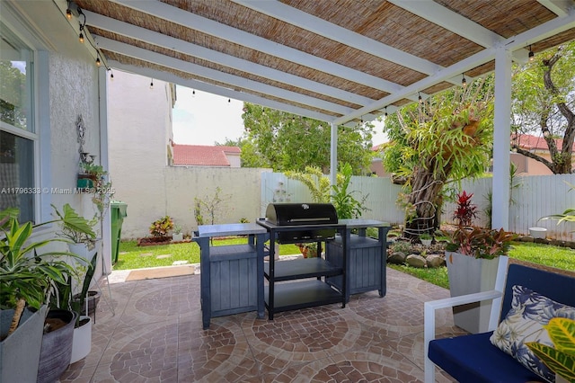 1374 NW 159th Ave, Pembroke Pines, FL 33028 - view of patio featuring fence and area for grilling