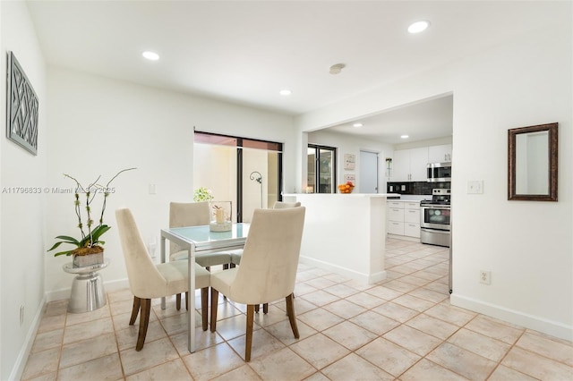 3620 E Forge Rd Unit 16, Davie, FL 33328 - dining area featuring recessed lighting and light tile patterned floors