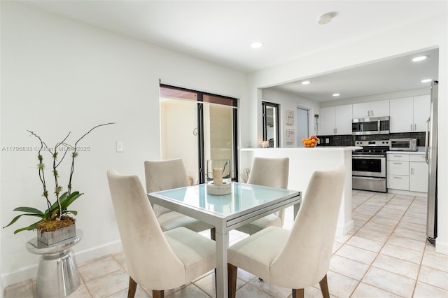 3620 E Forge Rd Unit 16, Davie, FL 33328 - dining space with recessed lighting and light tile patterned flooring
