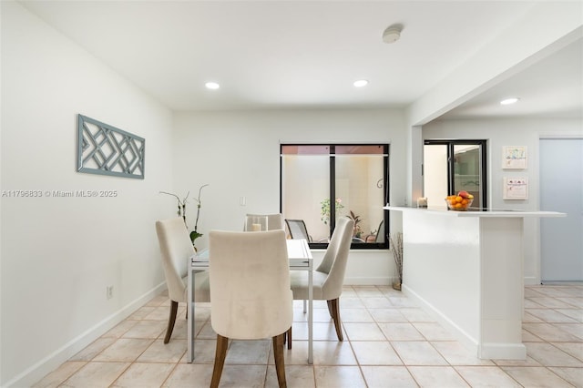 3620 E Forge Rd Unit 16, Davie, FL 33328 - dining room with recessed lighting and light tile patterned flooring