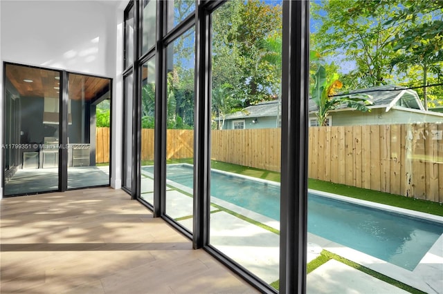 30 NE 50th St, Miami, FL 33137 - doorway to outside with wooden walls