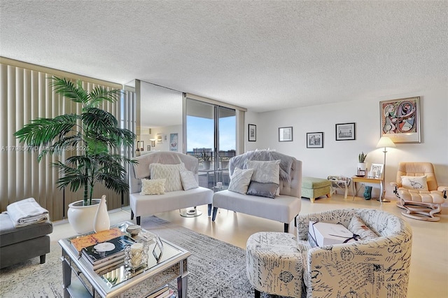 600 Three Islands Blvd Unit 1703, Hallandale Beach, FL 33009 - living area featuring a textured ceiling