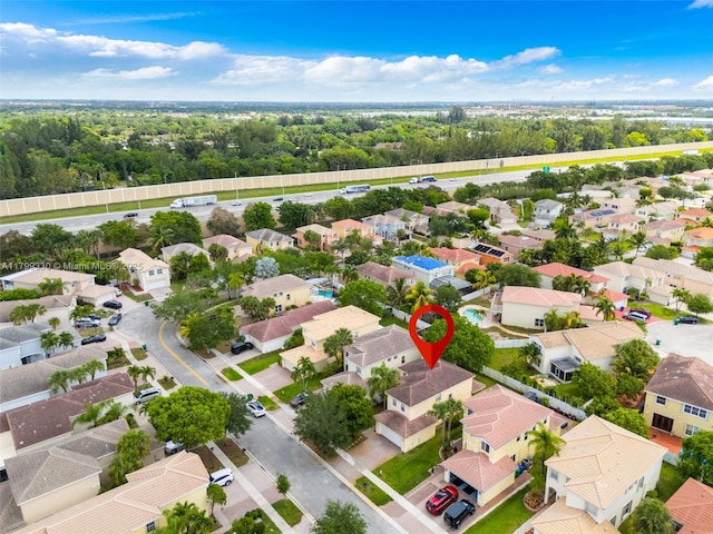 aerial perspective of suburban area